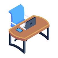 Office Work table vector