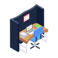 Office Room and Work Space vector