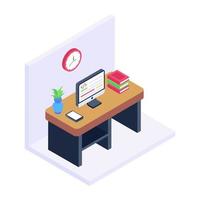 Office Room and Work Space vector