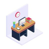 Office Room and Work Space vector