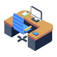 Office Room and Work Space vector