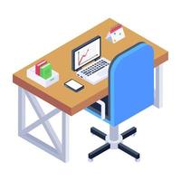 Office Work table vector