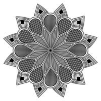Graphic Element of Decorative silhouette Mandala Background Design vector