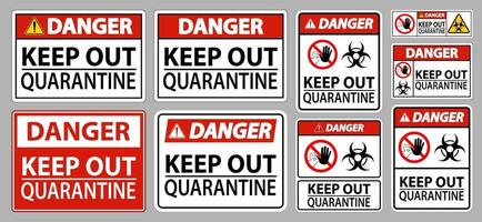 Danger Keep Out Quarantine Sign Isolate On White Background vector