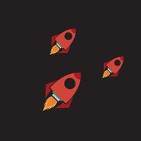 Rocket logo  icons set vector