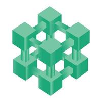 Interlocking 3D Cube Illustration Vector