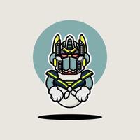 Marine robot character design vector