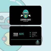 Vector Graphic of Business Card Design, with cute mascot robot logo. Perfect to use for lab computer