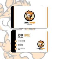 Vector Graphic of Business Card Design, with cute mascot tiger logo. Perfect to use for pet care