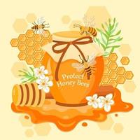 Protect Honey Bees vector