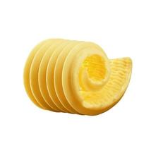 Butter curl isolated on white photo