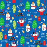 Seamless pattern background with merry Christmas icon. vector