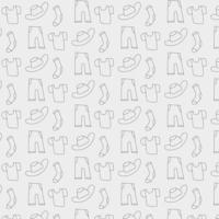 Pattern of clothes icons, background vector