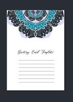 Mandala vintage template card vector