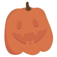 calabaza naranja. jack de calabaza de halloween de vacaciones. ilustración vectorial vector