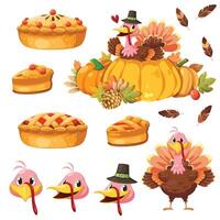 Happy Thanksgiving Day vertical element vector