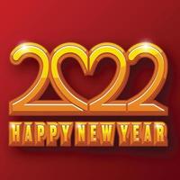 Happy new year 2022 vector