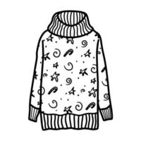 lindo suéter. ilustración vectorial en estilo doodle vector
