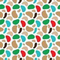 Minimalist camouflage pattern with multicolored spots of various shapes. Vector illustration