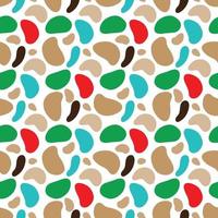 Minimalist camouflage pattern with multicolored spots of various shapes. Vector illustration