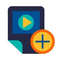 Video player, app checking glyph vector icon