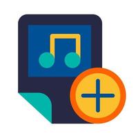 Audio files, music exchange glyph vector icon