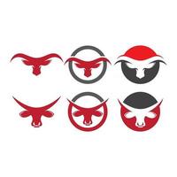 Bull head logo images vector