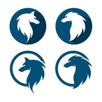 Wolf logo images vector