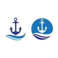 Anchor logo images illustration vector