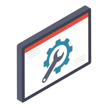 Computer Setting Concepts vector