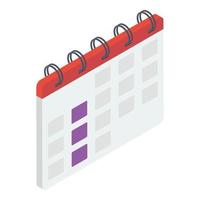 conceptos de la agenda del calendario vector