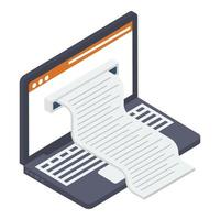 papel factura online vector