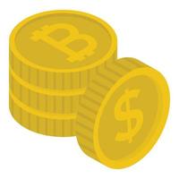 Dollar Coins Stack vector