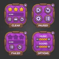 Set of game menu selection for rpg and adventure game vector