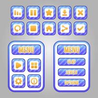 Set of game menu selection for rpg and adventure game vector