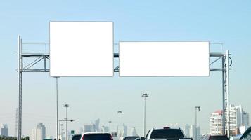 Banner empty on highway. photo