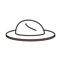 sombrero masculino accesorio icono de línea de moda vector