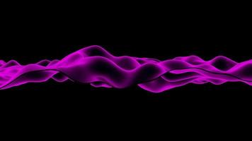 fondo ondulado líquido vibrante. Ilustración 3D Render líquido iridiscente abstracto. Superficie lisa holográfica de neón con interferencia colorida. movimiento de flujo de espectro elegante