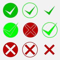 Check marks vector icon illustration buttons