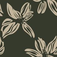 Green Botanical Floral Seamless Pattern Background vector