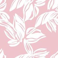 Pink Botanical Floral Seamless Pattern Background vector