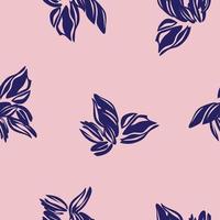 Pink Botanical Floral Seamless Pattern Background vector