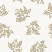 Fondo de patrón transparente floral botánico marrón taupe vector