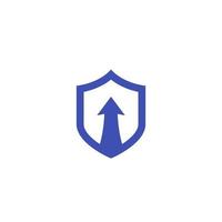security increase icon with up arrow vector