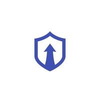 security increase icon with up arrow vector