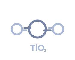 titanium dioxide molecule icon on white vector