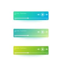 Music player ui, vector interface design