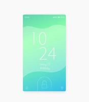 smart phone lock screen, vector ui