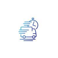 fast delivery service, line vector icon