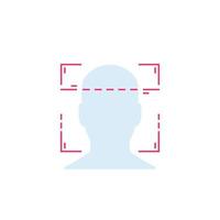 Face recognition, facial scan, vector